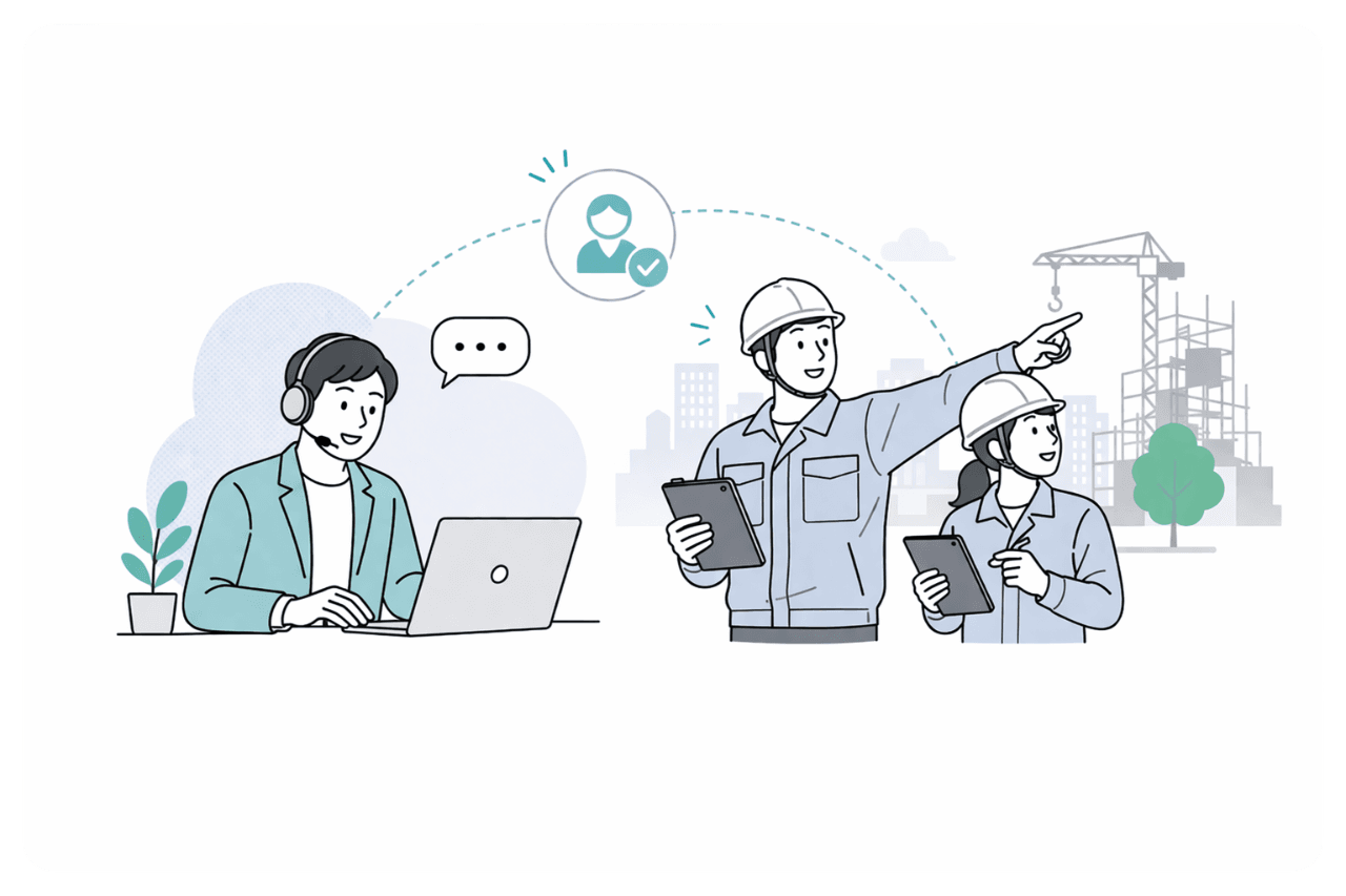 判断に迷ったら遠隔プロ。経験の浅い社員にも現場を任せやすくなった